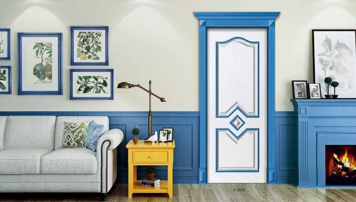 廠價(jià)熱賣鑫順來X-2032雕花帶扣線、羅馬柱、單邊帽頭混搭實(shí)色實(shí)木烤漆門