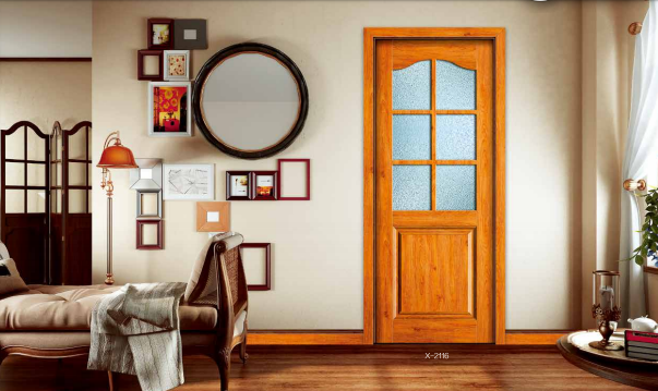 鑫順來(lái)X-2115圓弧平開實(shí)木烤漆門