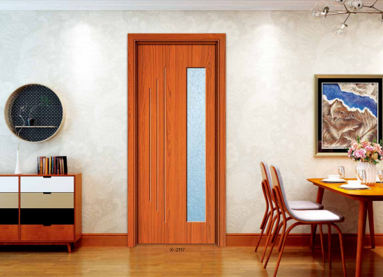 鑫順來(lái)X-2117雕花半玻造型實(shí)木烤漆門