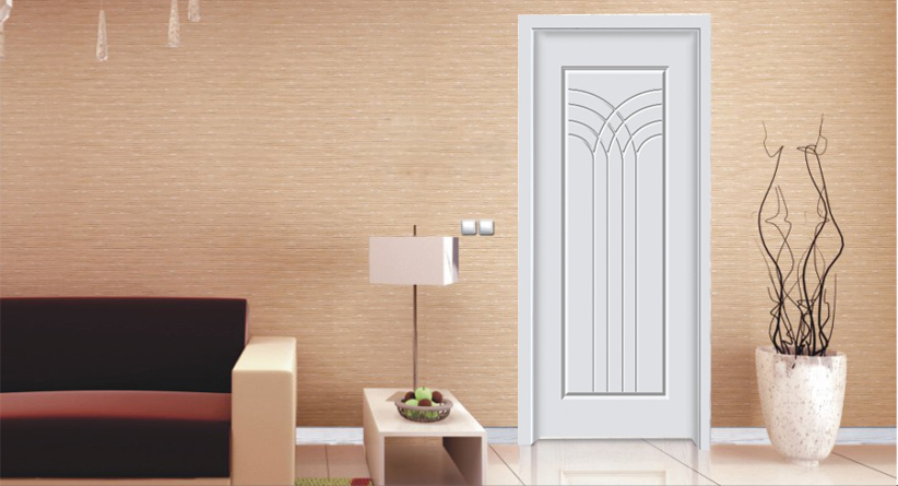 廠價批發(fā)愉心XJS-114金典白色實木烤漆門