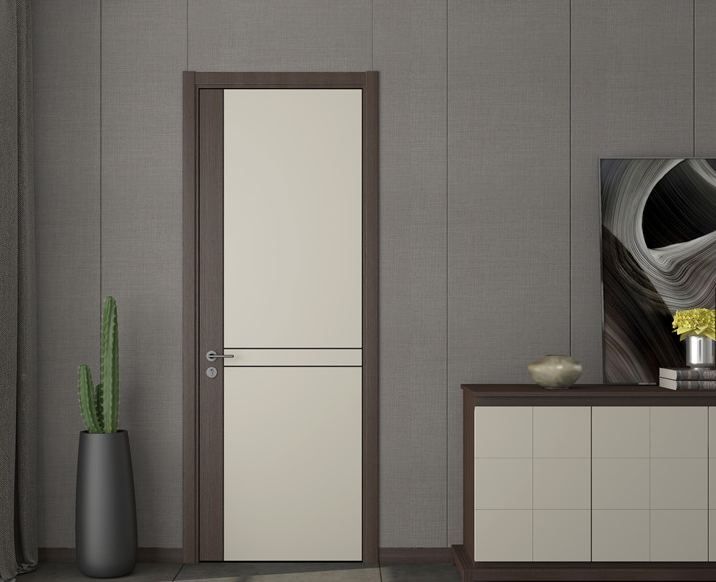 熱銷鑫順來X-4007拼貼簡約實(shí)木烤漆門