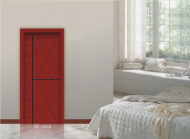 廠家直銷愉心X-4057平開拼貼實木烤漆門