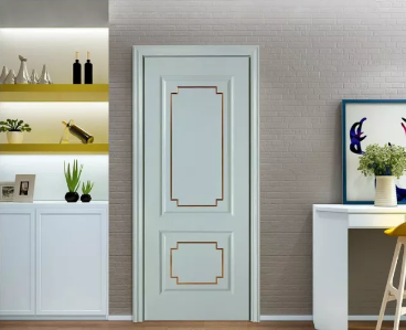 廠價直銷鑫順來X-5034平開扣線鑲金實木烤漆門