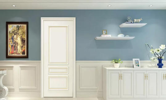 廠價直銷鑫順來X-5018平開外扣描色實木烤漆門