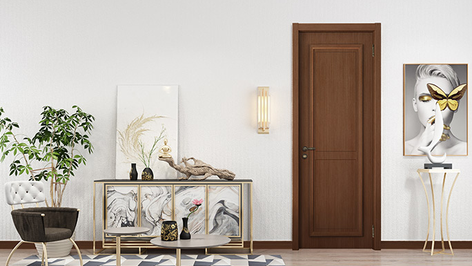 廠價(jià)直銷鑫順來X-8009平開外扣實(shí)木烤漆門