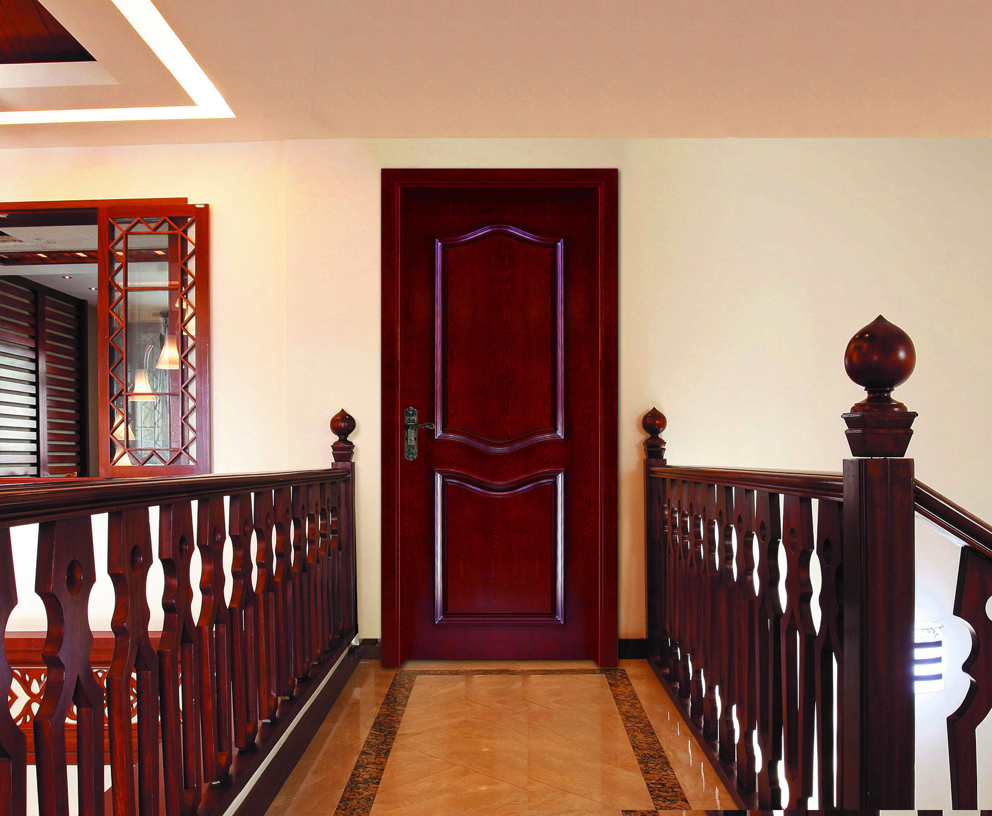 廠價(jià)直銷鑫順來X-8011平開扣實(shí)木烤漆門