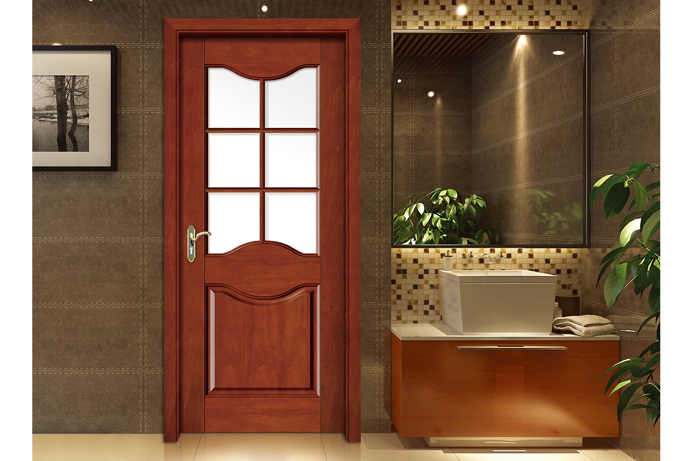 廠價(jià)直銷鑫順來(lái)X-8013平開實(shí)木烤漆門