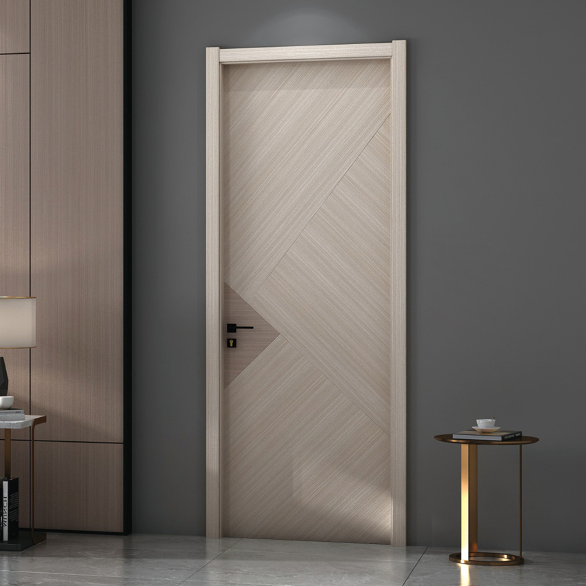 廠家熱銷鑫順來X-8044平開拼貼實木烤漆門