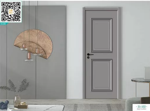 廠價新款鑫順來21-102掃碼豪華扣線木門，掃二維碼看裝修風格