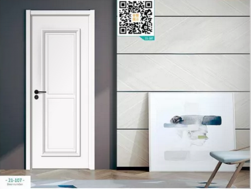 廠價新款鑫順來21-107掃碼豪華扣線木門，掃維碼看裝修風格