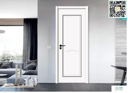 廠價(jià)新款鑫順來21-109掃碼豪華扣線叉色木門，掃二維碼看裝修風(fēng)格