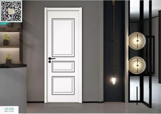 廠價(jià)新款鑫順來21-116掃碼豪華扣線叉色木門，掃二維碼看裝修風(fēng)格