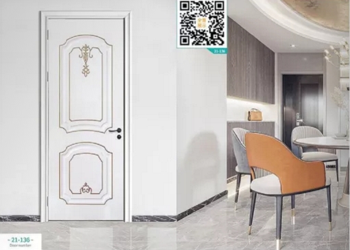 廠價(jià)新款鑫順來21-130掃碼扣線叉色木門，掃二維碼看裝修風(fēng)格